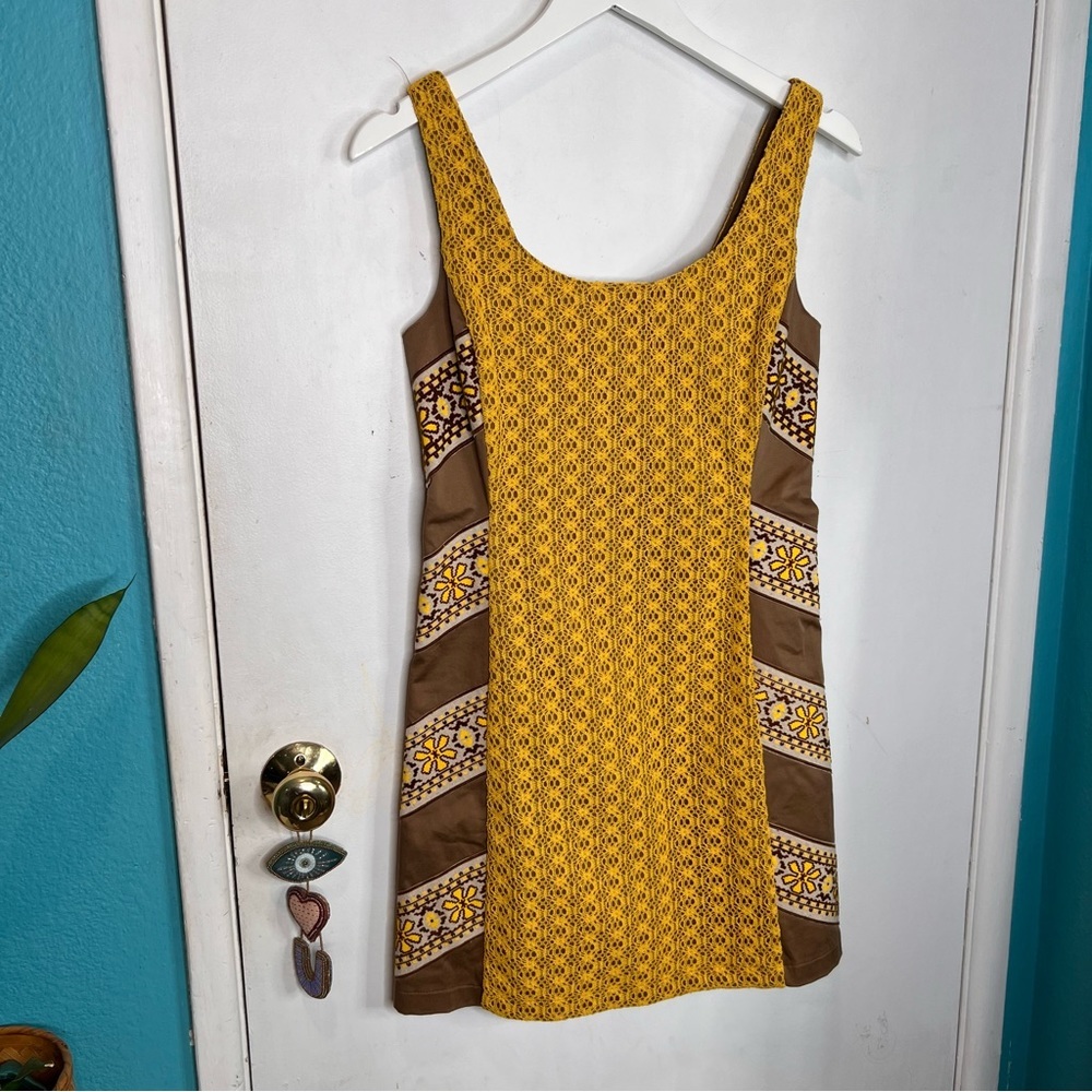 Judith March Boho Mini dress sleeveless embroidered size S